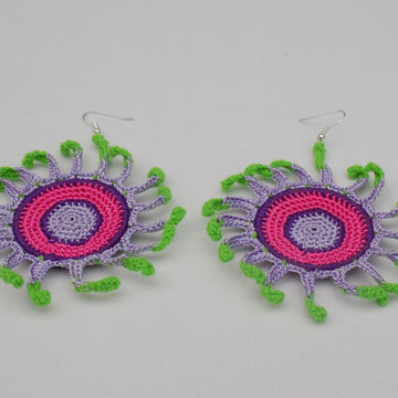 Coral colourful earrings, coral jewelry