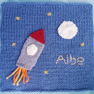 Knitted Rocket Space Picture