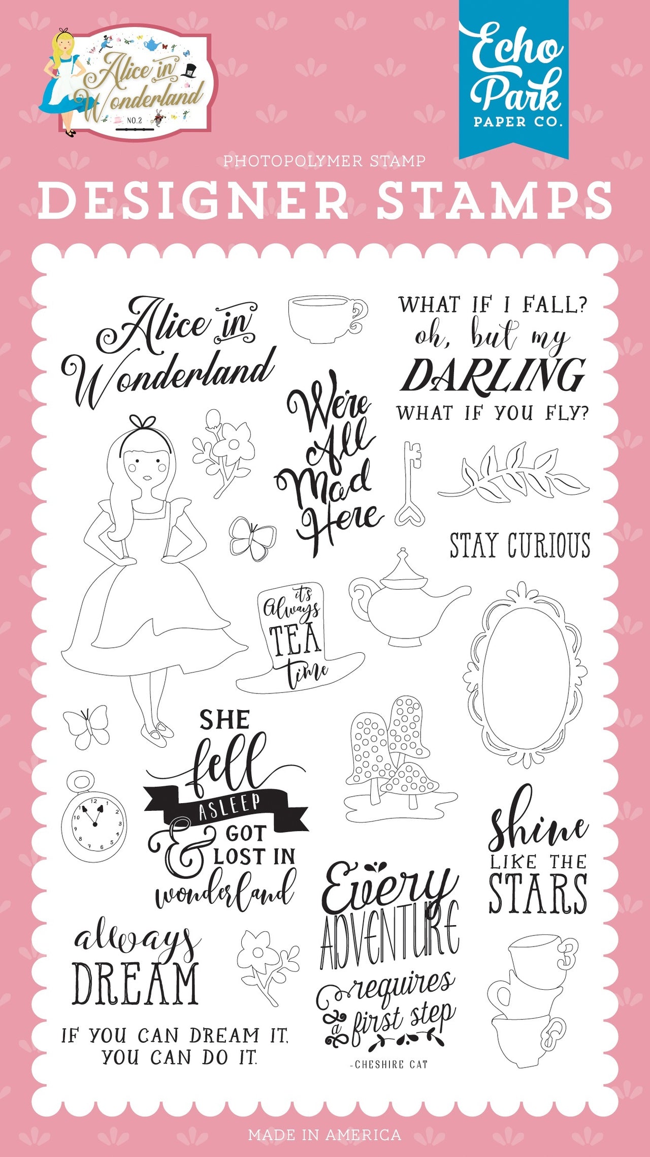 Echo Park Paper Echo Park Stamps - Always Dream, Alice In Wonderland No. 2