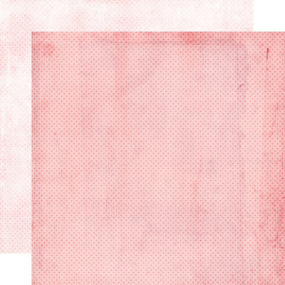 Simple Stories Simple Vintage My Valentine Double-Sided Cardstock 12"X12" 25/Pkg - Carnation/Blush Dots Simple Basics