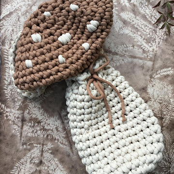 Crochet mushroom bag