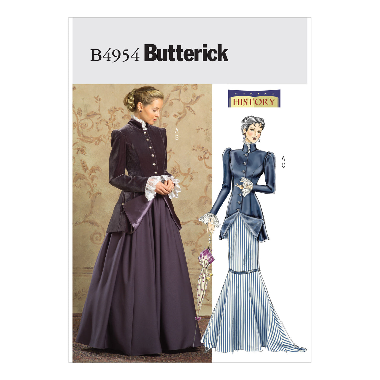 Butterick Misses'/Misses' Petite Early 20th Century Costume B4954 - Sewing Pattern