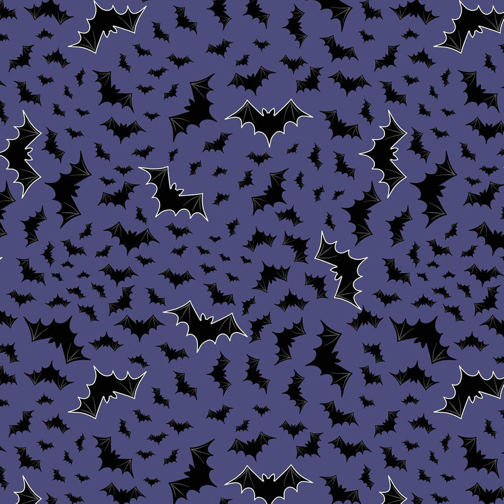 Lewis & Irene Castle Spooky - Bats On Blue