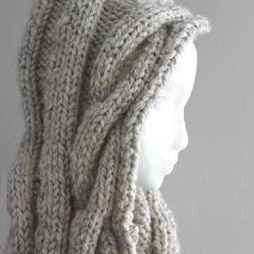 Cable Hooded Scarf