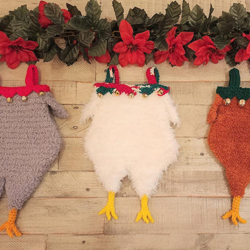 Chicken Knit Christmas Stocking