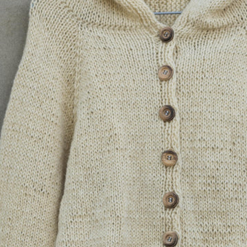 Hooded short cardigan