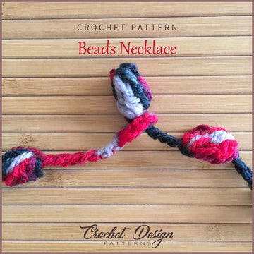 Beads necklace crochet pattern - bobble  necklace