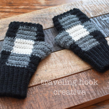 Mod Buffalo Plaid Fingerless Gloves