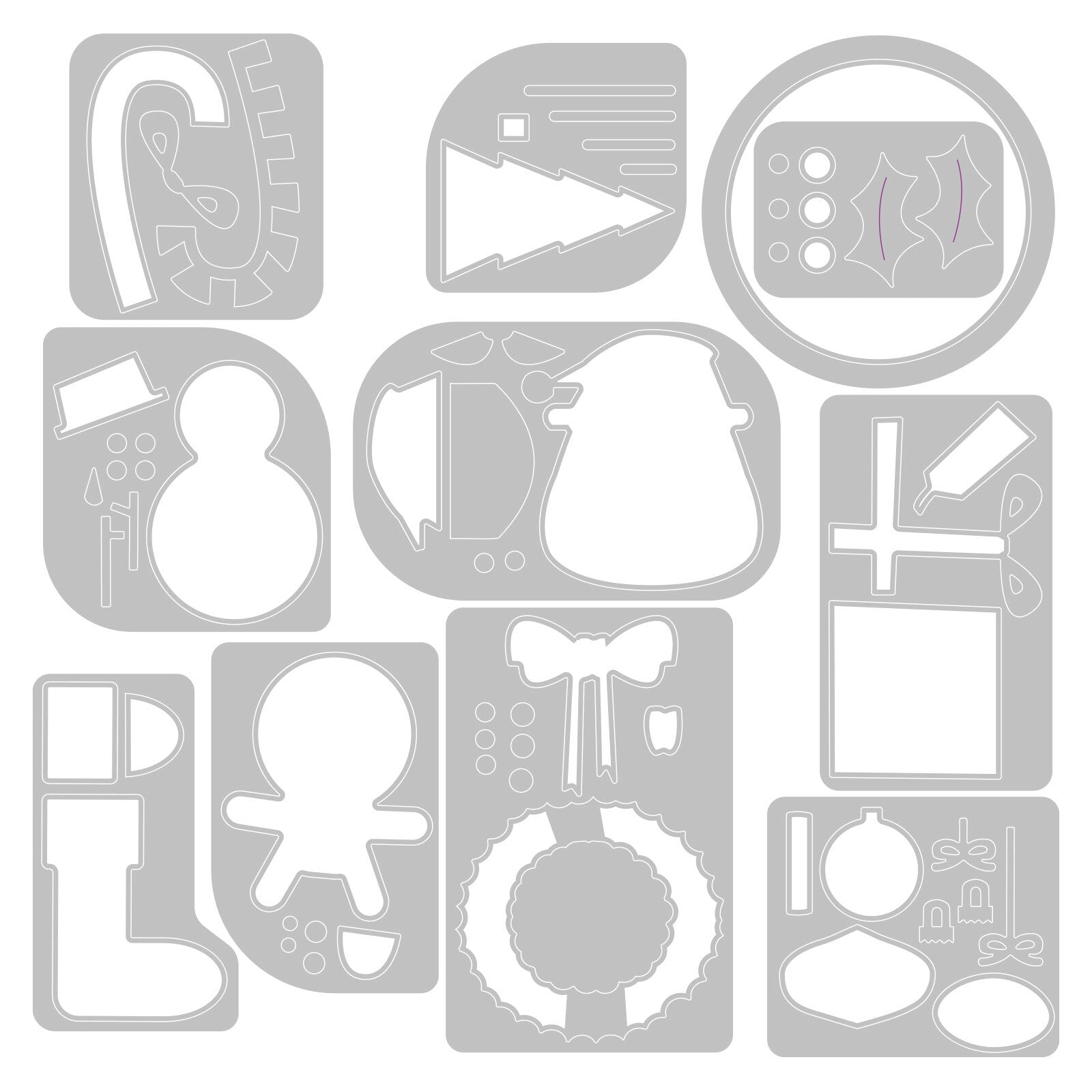 Sizzix Thinlits Die Set 11PK - Christmas Minis