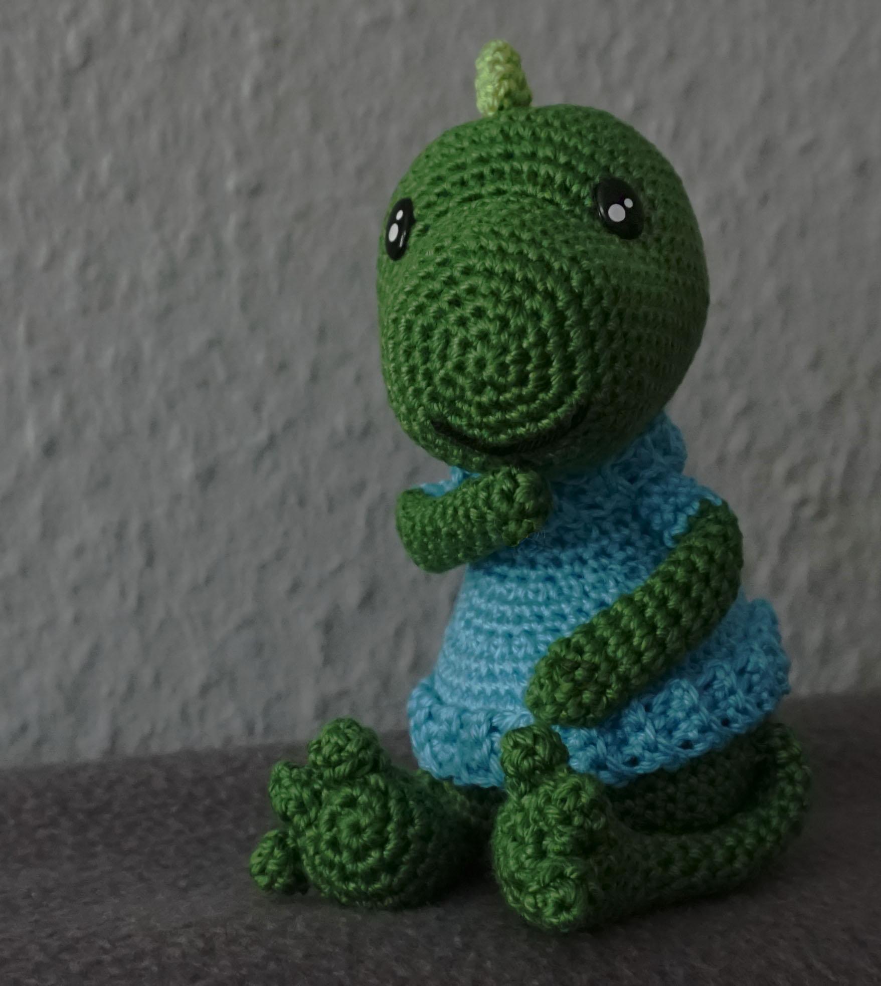 Häkelanleitung süßer Dino Morton!