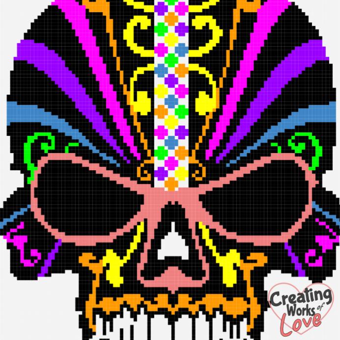 Decorative Skull C2C graphgan