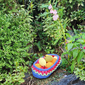 Tulip Stitch Oval Basket