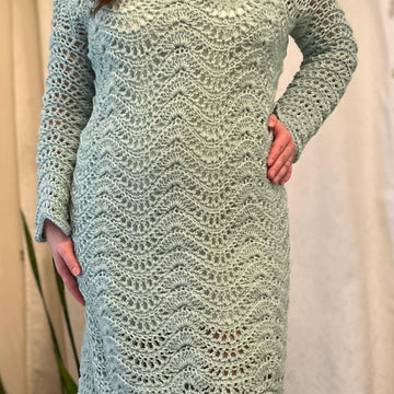 Häkelanleitung Pulloverkleid in Wellenoptik