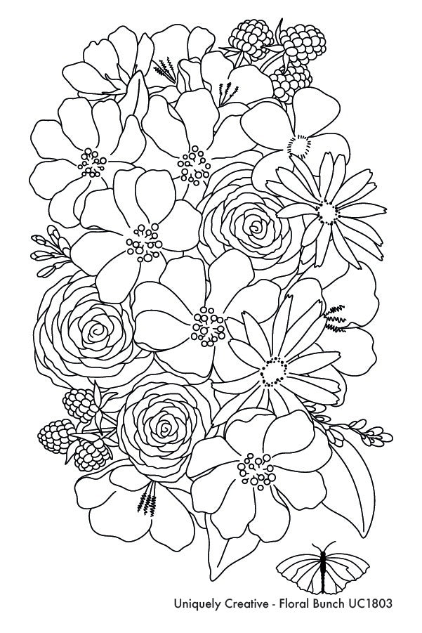 Uniquely Creative Clear Stamps - Floral Bunch