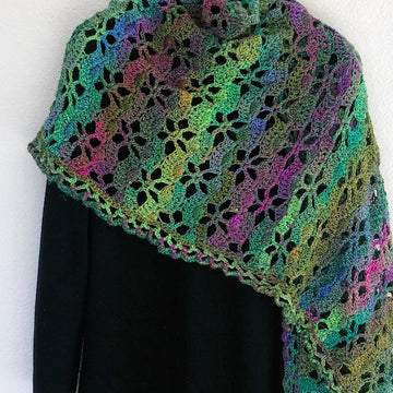Hibiscus Rose Shawl Wrap Crochet Pattern