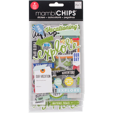 Chipboard Value Pack - Vacation, 65/Pkg