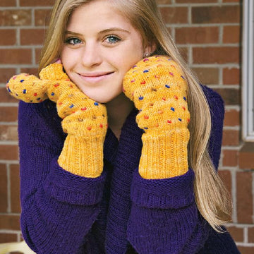 Paintbox Mittens: Thrummed Convertible Mittens