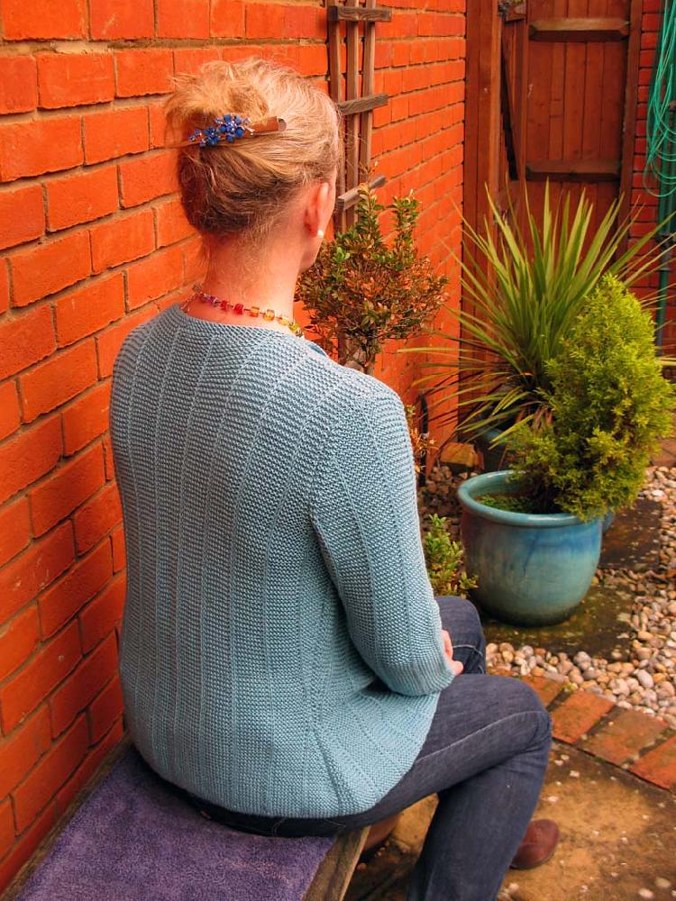 Garter slip stitch jacket