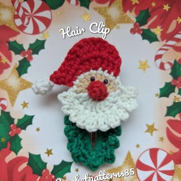 Santa Christmas Hair Clip English-US