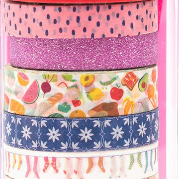American Crafts Damask Love Write At Home Washi Tape 8/Pkg - 611595