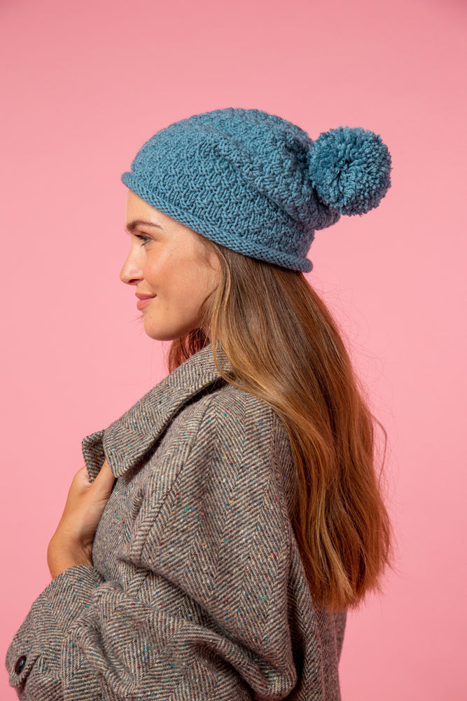 Head Cozy - Free Hat Knitting Pattern for Women in Paintbox Yarns Wool Blend Worsted - Downloadable PDF
