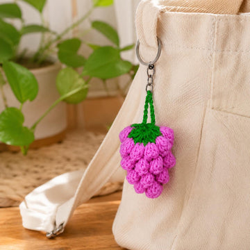 Crochet Grapes Keychain Pattern – PDF + Video Tutorial