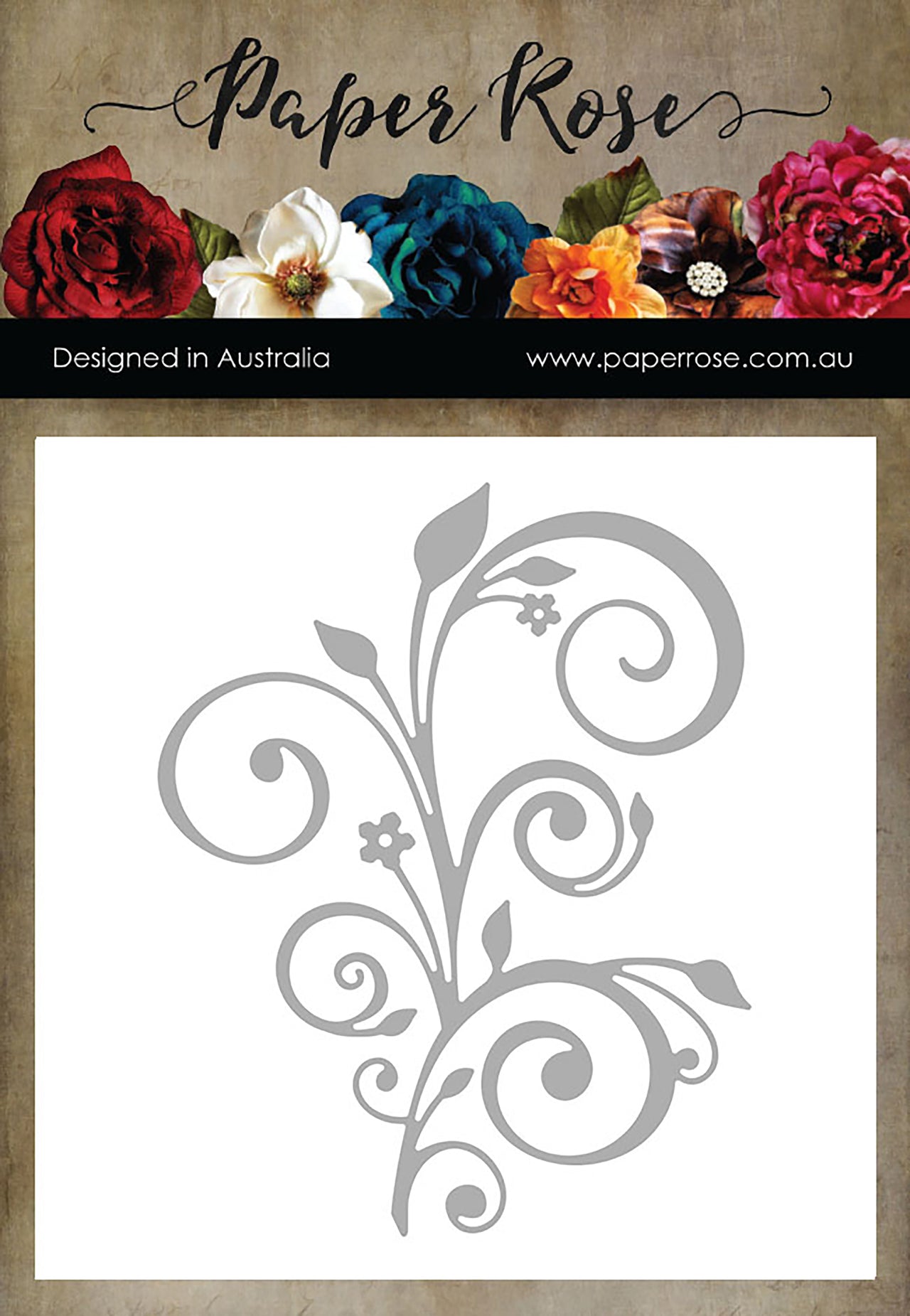 Paper Rose Dies - Elegant Flourish - 3.75x4.5in