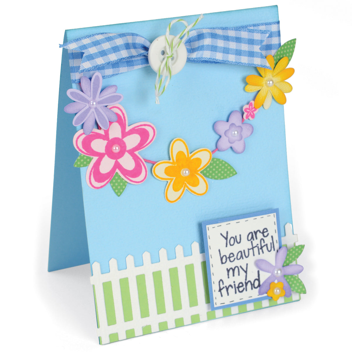 Sizzix Framelits Die & Stamp Set By Stephanie Barnard - Flowers & Fence