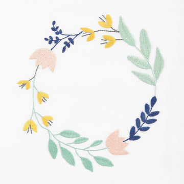 Floral Wreath  in DMC - PAT0054 -  Downloadable PDF