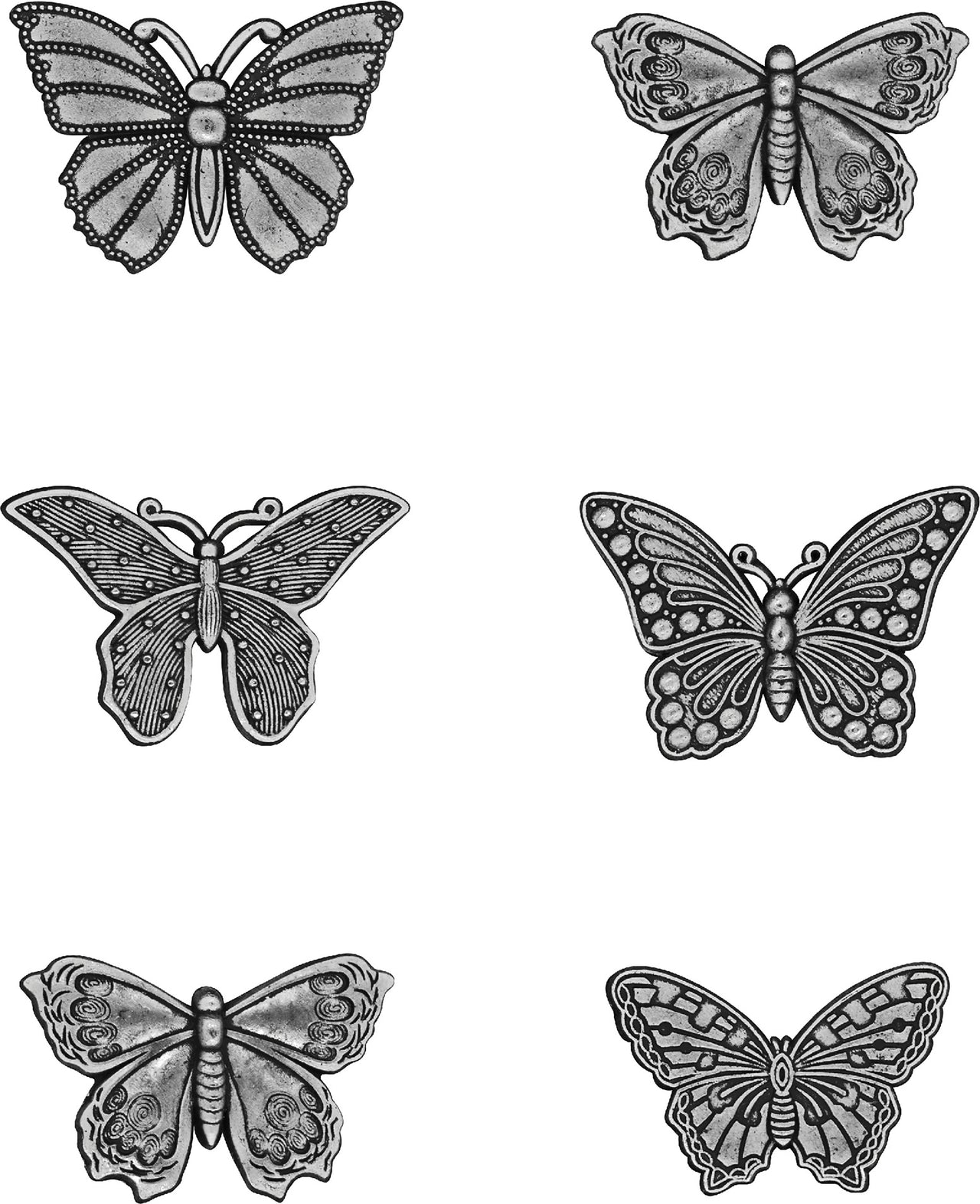 Advantus Idea-Ology Metal Adornments 1" 6/Pkg - Butterflies