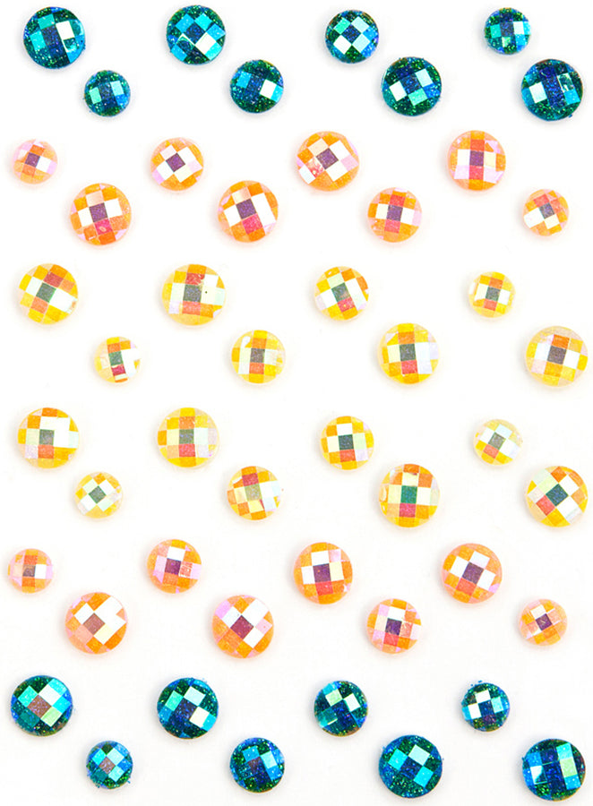 Prima Marketing Say It In Crystals Adhesive Embellishments - Heaven Sent 2, Assorted Dots, 48/Pkg