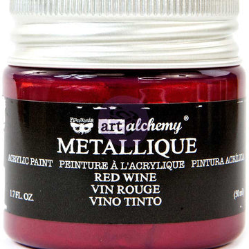 Prima Marketing Finnabair Art Alchemy Acrylic Paint 1.7 Fluid Ounces - Metallique Red Wine
