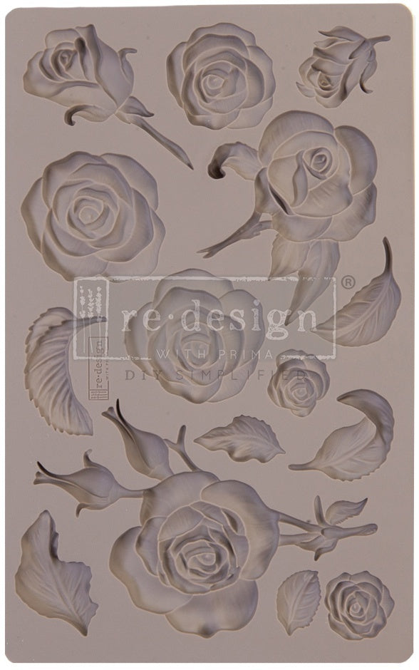 Prima Marketing Re-Design Mould 5"X8"X8mm - Fragrant Roses