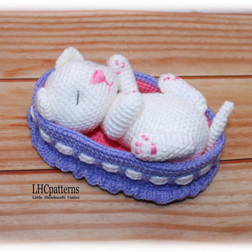 Sleeping Kitten in Cradle Crochet Pattern