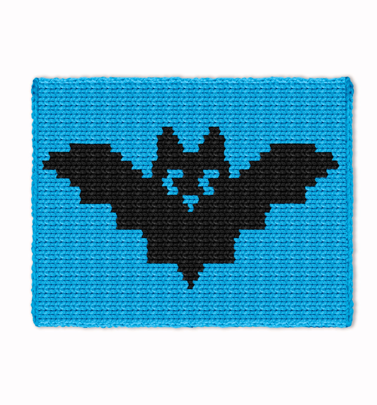 Halloween Bat - Chunky Blanket, Hand Finger Knitting Pattern - PDF Knit intarsia chart afghan