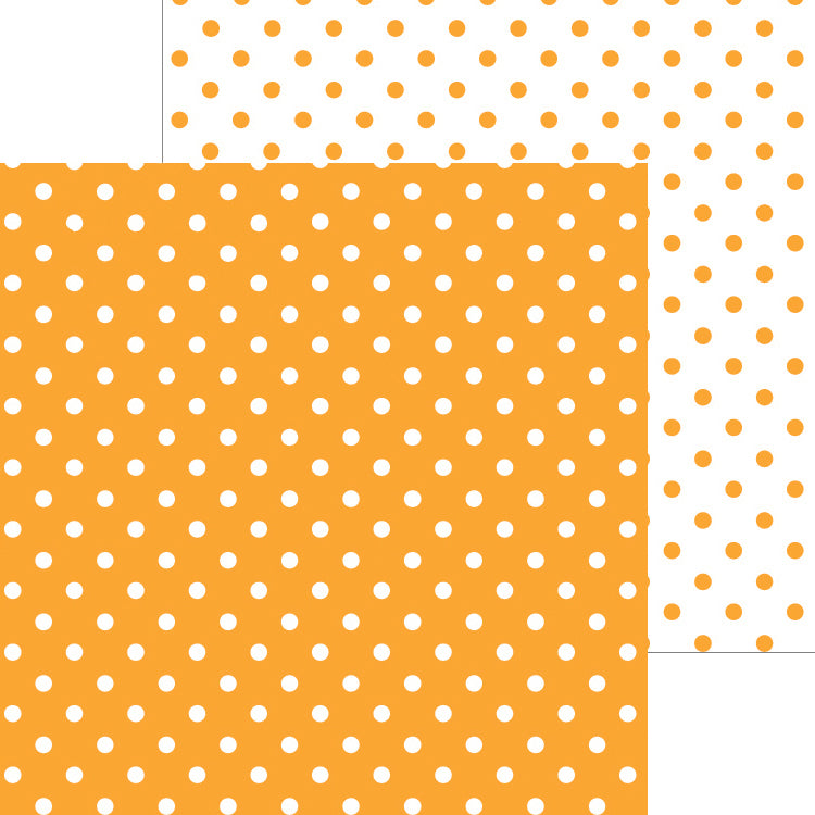 Doodlebug Petite Swiss Dot Cardstock 12"X12" 25/Pkg - Tangerine