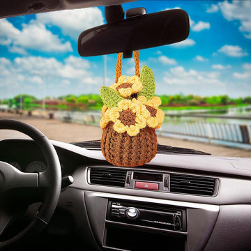 Daisy Basket Car Hanging